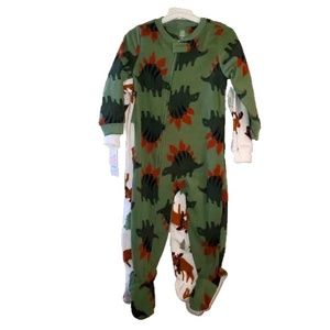 NWT Carter's dinosaur and moose footed Pajamas size 2T